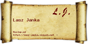 Lasz Janka névjegykártya